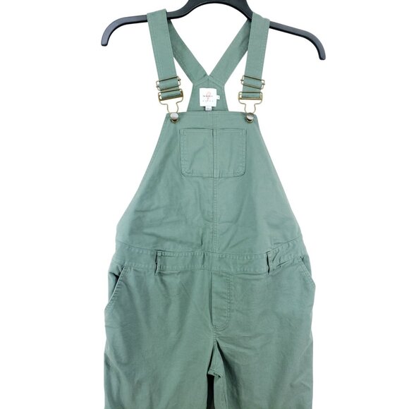 The Nines By Hatch Maternity Green Stretch Overalls Womens XS Elastic Waist Slim - Picture 7 of 10